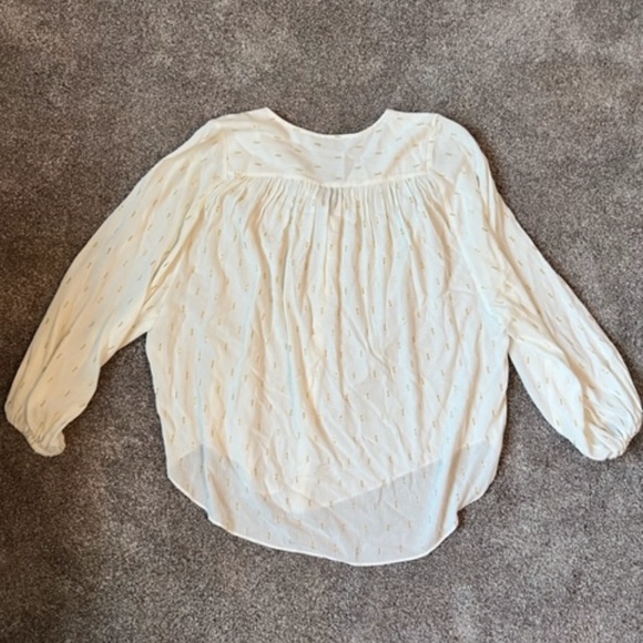 Zara Cream Blouse with Button Detail - Picture 6 of 6